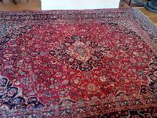 EXQUIS RARE TAPIS PERSANMASHAD151'X116'NOUE MAIN PURE LAINE - Photo 3