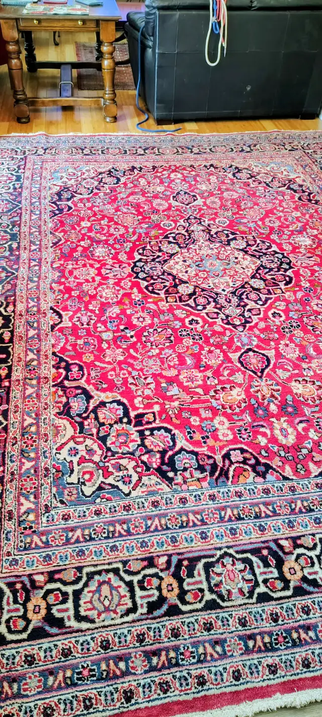 EXQUIS RARE TAPIS PERSANMASHAD151'X116'NOUE MAIN PURE LAINE - Photo 4