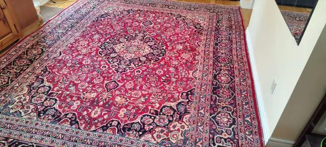 EXQUIS RARE TAPIS PERSANMASHAD151'X116'NOUE MAIN PURE LAINE - Photo 5