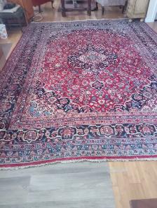 EXQUIS RARE TAPIS PERSANMASHAD151'X116'NOUE MAIN PURE LAINE - Photo 6