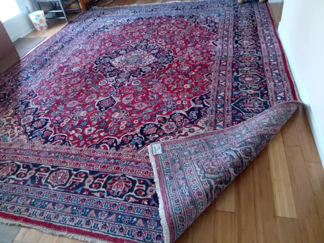 EXQUIS RARE TAPIS PERSANMASHAD151'X116'NOUE MAIN PURE LAINE - Photo 9