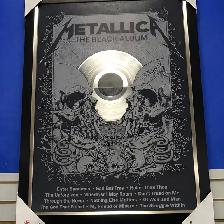 Metallica black album Silver record poster  @ Cashopolis!!