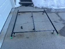 Deluxe Queen Size Bed Frame with Casters