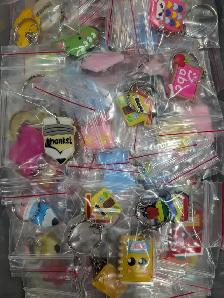 assorted small school-themed keychains 0.50 each