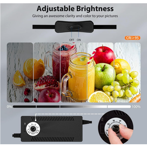 GLZWIG 24x24' LED Photo Studio Light Box – 6 backdrops included - Photo 3