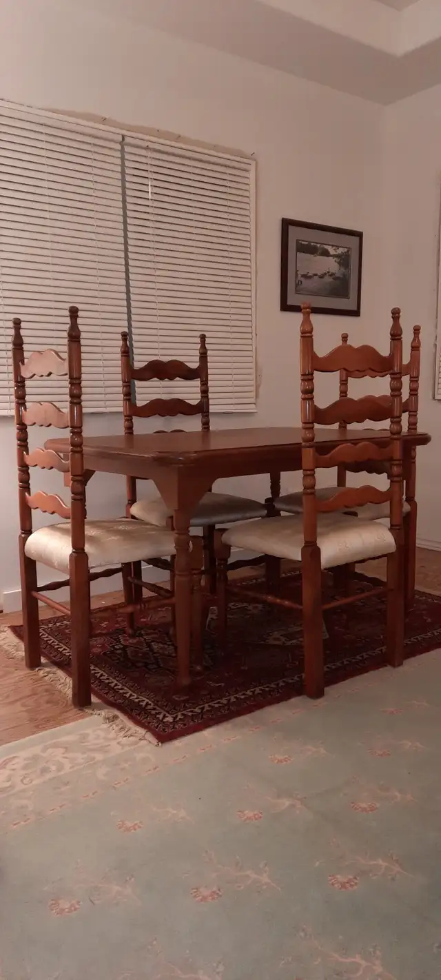 Dining table with 4 chairs - must go by tomorrow