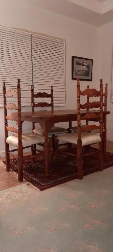Dining table with 4 chairs - must go by tomorrow