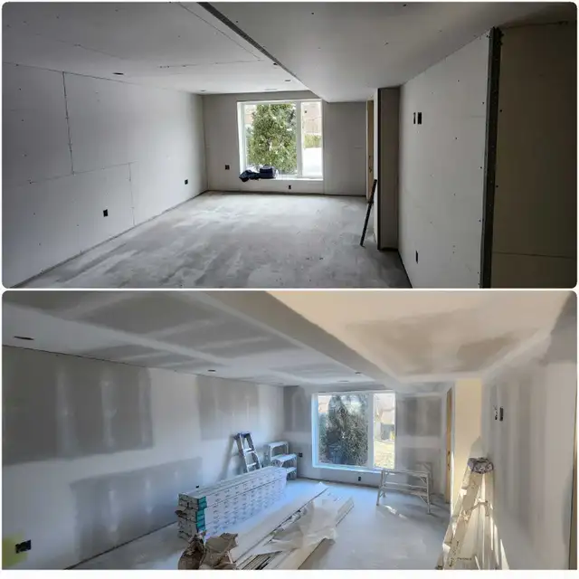Drywall install, Taping, and popcorn ceiling removal - Photo 3