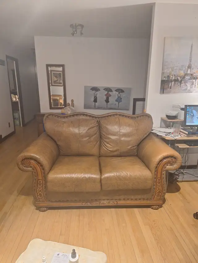 sofa en cuir italien - Photo 2