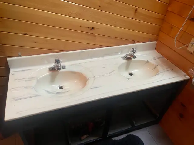 double marblelite sink