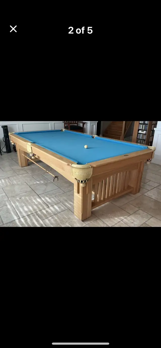 9ft Solid Oak Pool Table