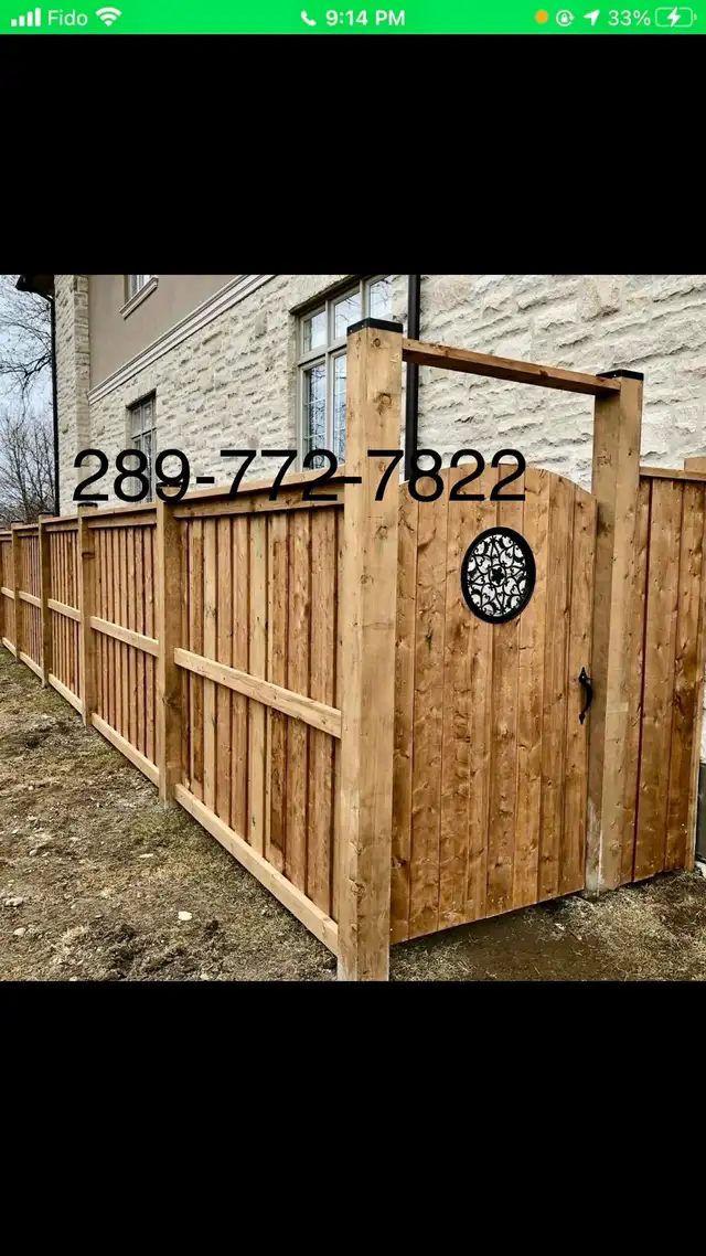 fence and decks installation 289-772-7822