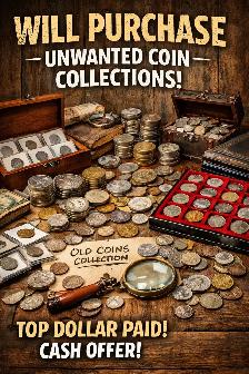 WANTED— SEEKING COIN COLLECTIONS