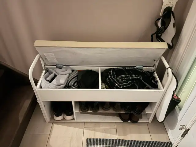 Storage / shoe rack bench for the entry way for sale for $75 - Photo 3