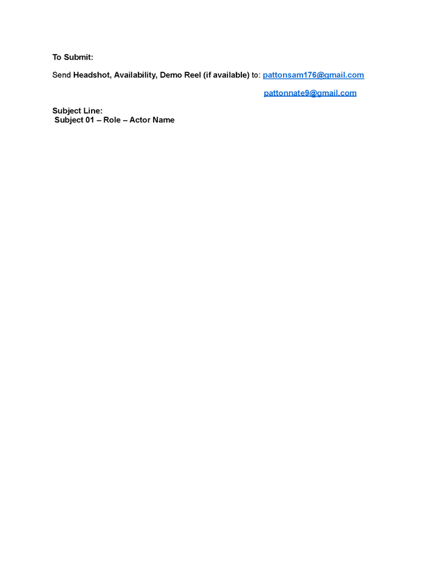 Casting Call Actors - Student Short Film - Photo 3