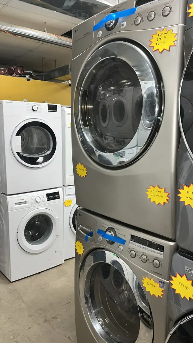 Lg 27" Stackable Washer And Dryer Fully Tested  30-Day Warranty - Photo 2
