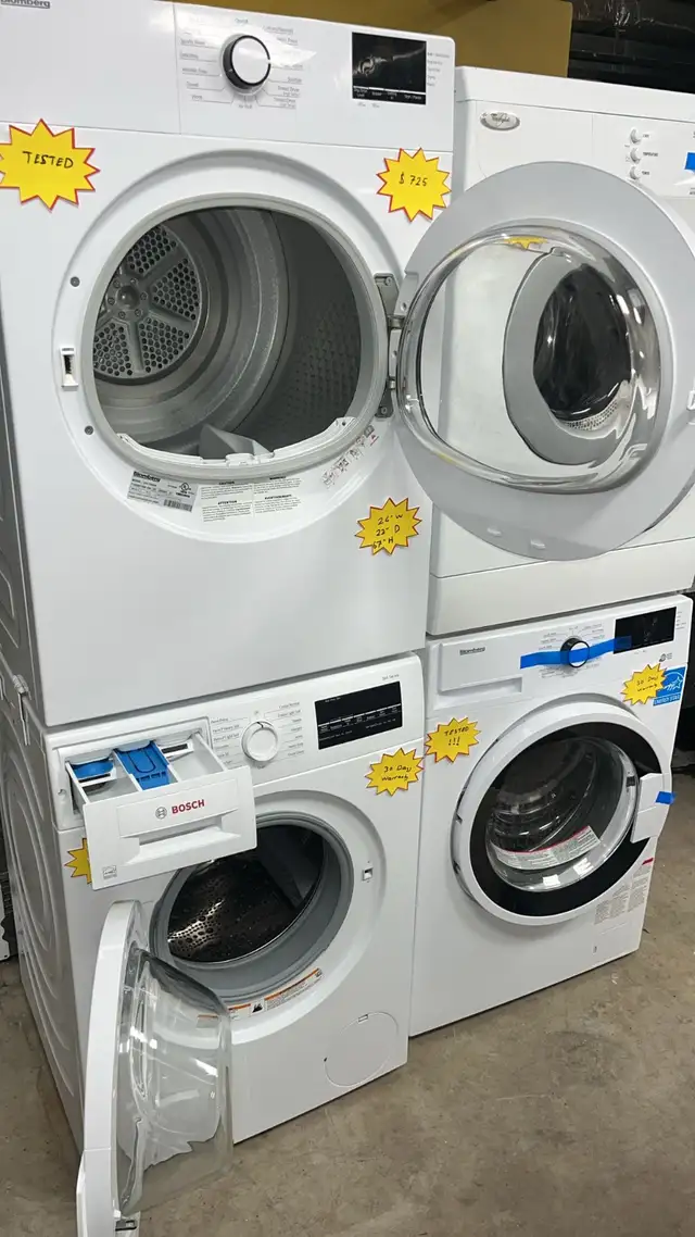 Bosch 24" Stackable Washer And Dryer Tested  30-Day Warranty - Photo 3