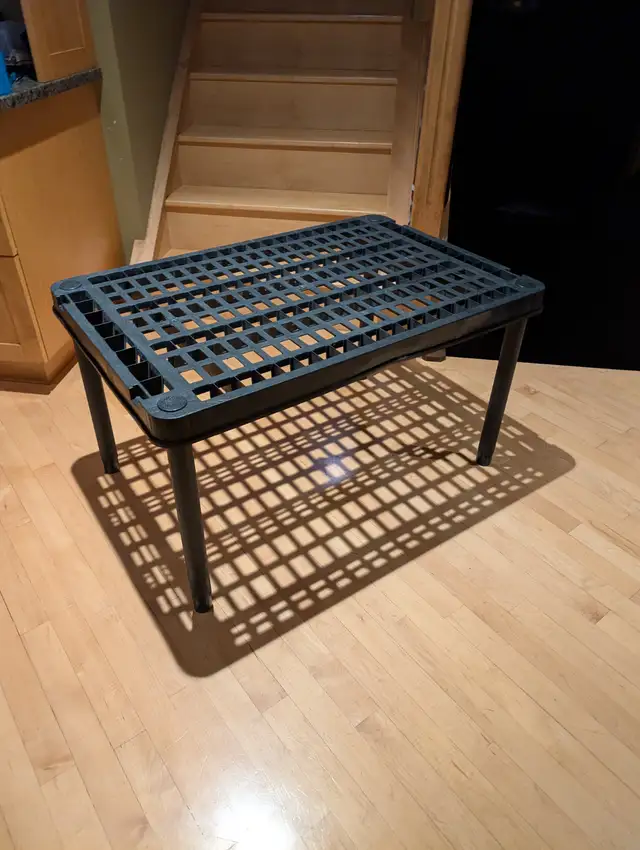 Sturdy Black Plastic Laundry Room Table