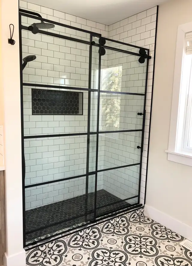 Shower door installation