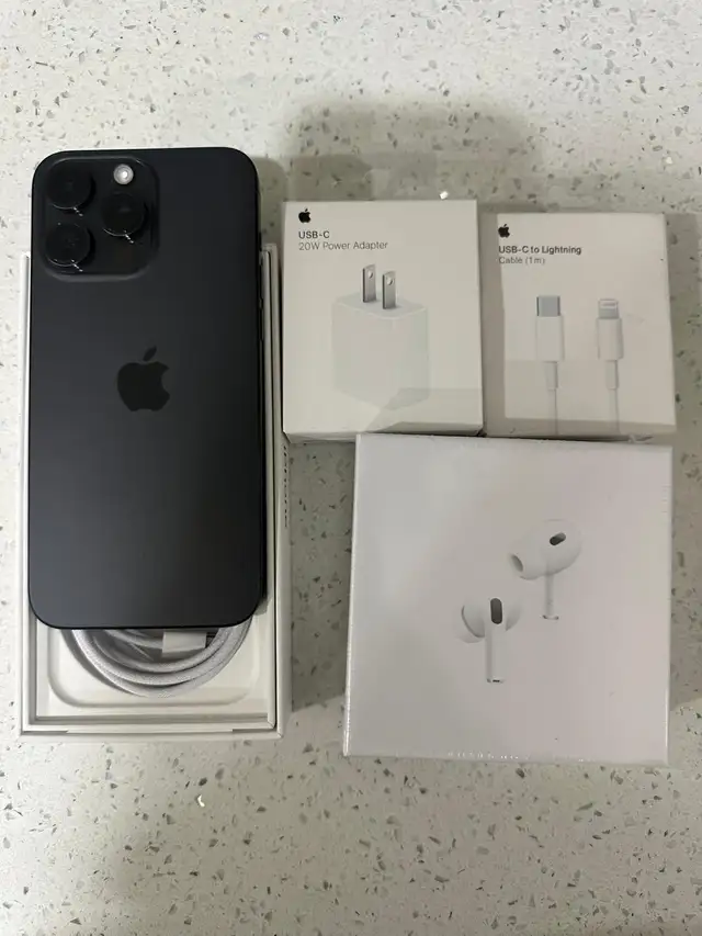 iPhone 15 Pro Max 256gb Unlocked Accessories Pkg/Delivery