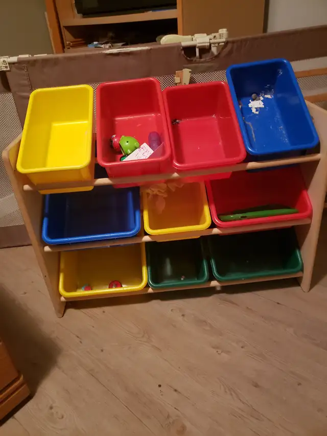 Kids toy organizer bins