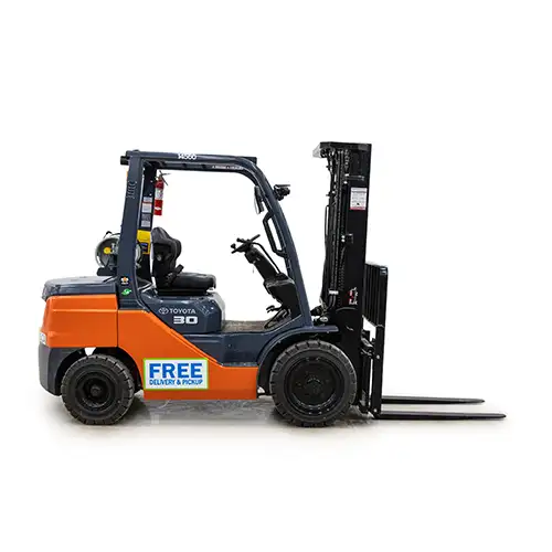 Toyota 8FGU30 5600 Lb Forklift Rental - Free Delivery