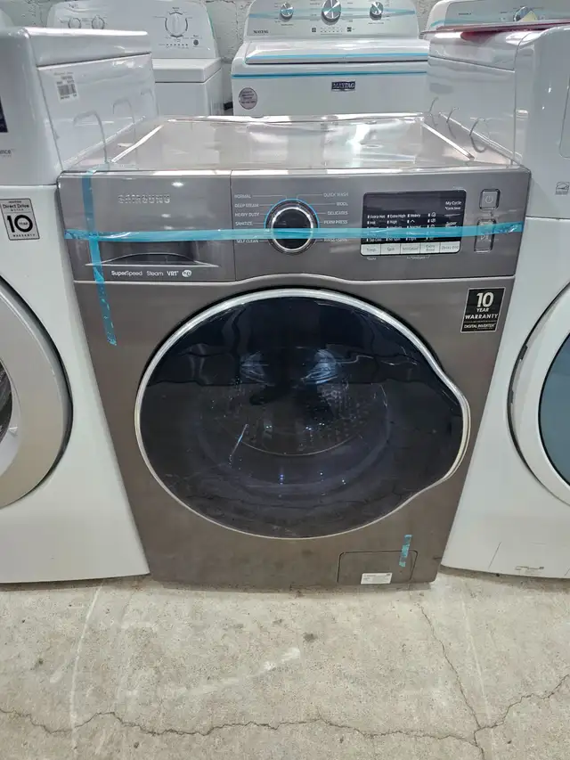 Apartment Size Samsung 24' Grey Front-Load Stackable Washer