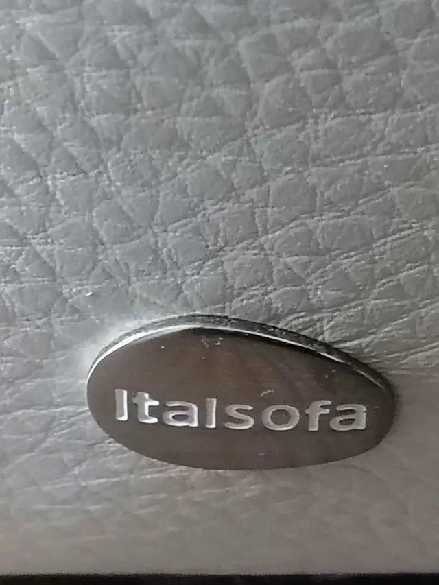 divan sectionnelle en cuir italien crème - Photo 3