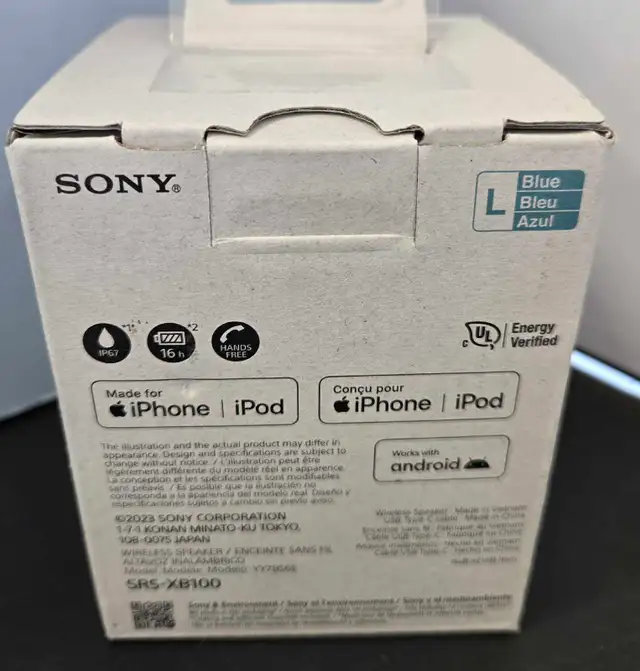 BRAND NEW SONY XB100 SPEAKER  blue - Photo 2