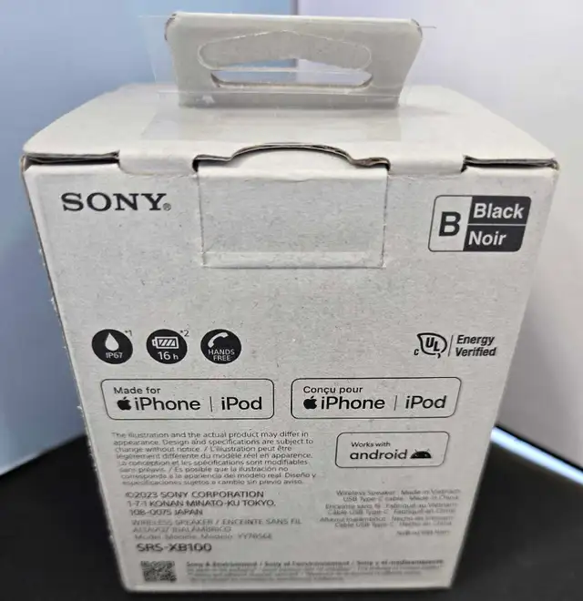 NEW SONY XB100 SPEAKER BLACK - Photo 2