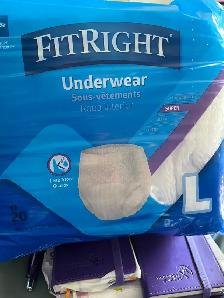 Fitright underwear adult pull-ups size Large
