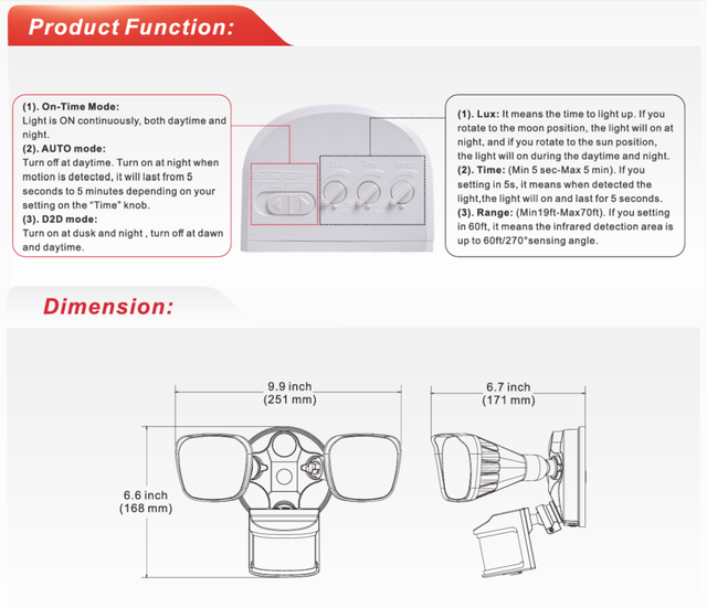 Motion Security Light -3CCT Adjustable - Photo 3