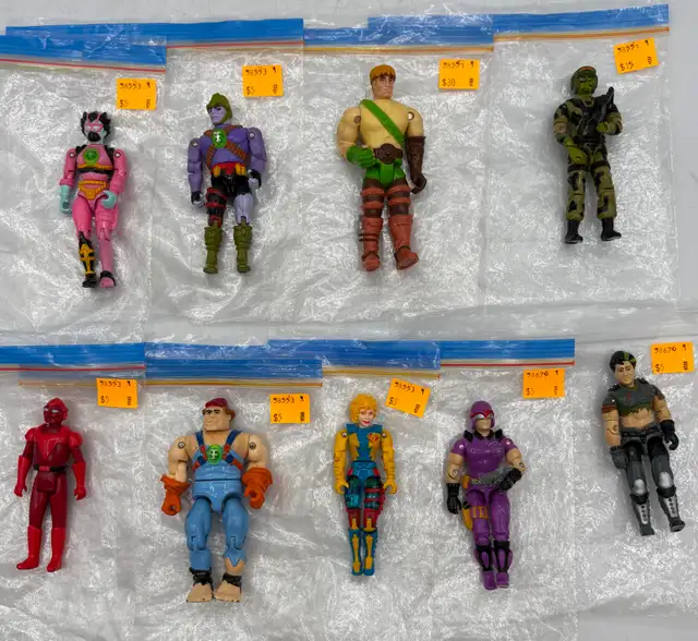 Variety of Articulated Action Figures: Bionic Six, G.I Joe, etc.