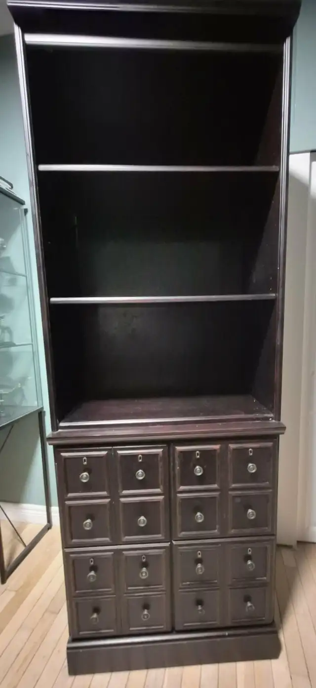BOMBAY COMPANY STANTON BOOKCASE SET – COGNAC – 73.75' TALL –$270 - Photo 2