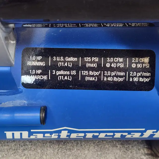 Mastercraft 3-Gallon Oil-Free Portable Air Compressor - Photo 3