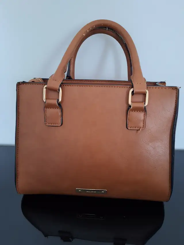 Aldo Laerin Brown and Gold Tote Purse / Bag - Photo 5