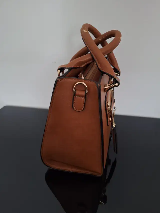 Aldo Laerin Brown and Gold Tote Purse / Bag - Photo 7