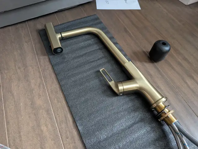 Brand New Brushed Gold Kitchen Faucet For Sale - Photo 5