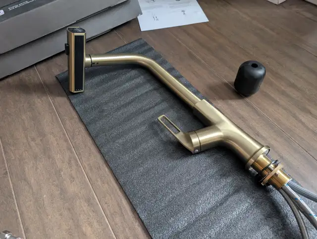 Brand New Brushed Gold Kitchen Faucet For Sale - Photo 6