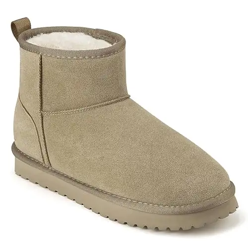 (New)Womens Suede Boots Platform Mini Snow Boots Warm Ankle Boot