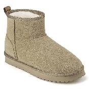 (New)Womens Suede Boots Platform Mini Snow Boots Warm Ankle Boot