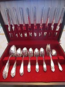 #64-64B JUNE silverware set for 10 - Photo 2