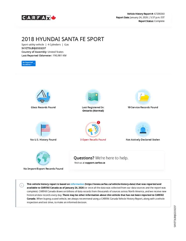 2018 Hyundai Santa Fe Sport 2.4L 4cyl, No Accidents - Photo 3