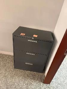 Grey 3 Drawer Filing Cabinet-Used Cabinets For Sale-Call Now!
