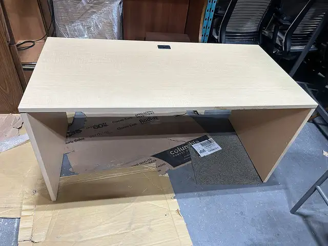Maple Straight Desk-Ufficio Furniture-Call Us Now!