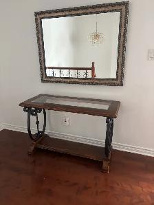 console/ entryway table And Mirror