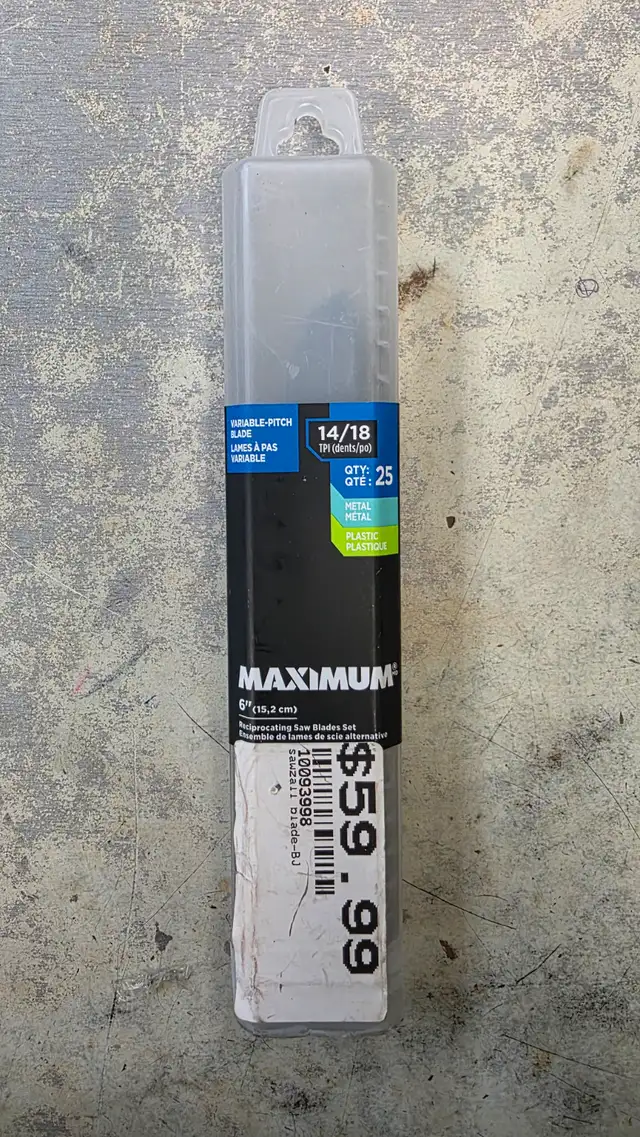 Maximum 25pc. Bi-Metal Reciprocating Saw Blade Set - BRAND NEW
