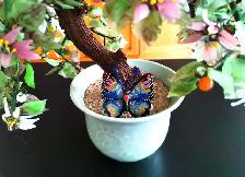 Ancient Style Jade Glass Flower Tree - Photo 5