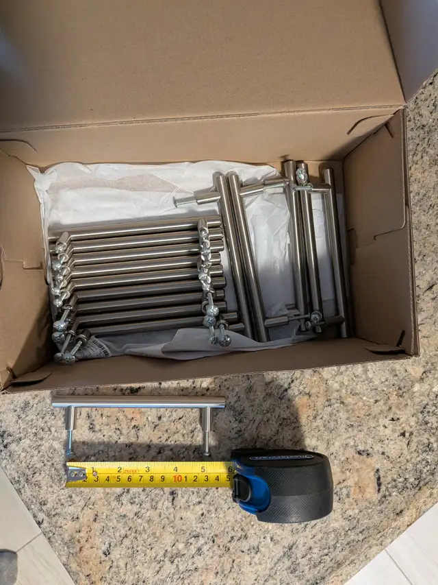 Poignées portes aluminium brossé