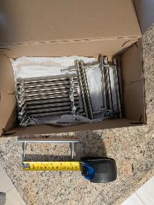 Poignées portes aluminium brossé